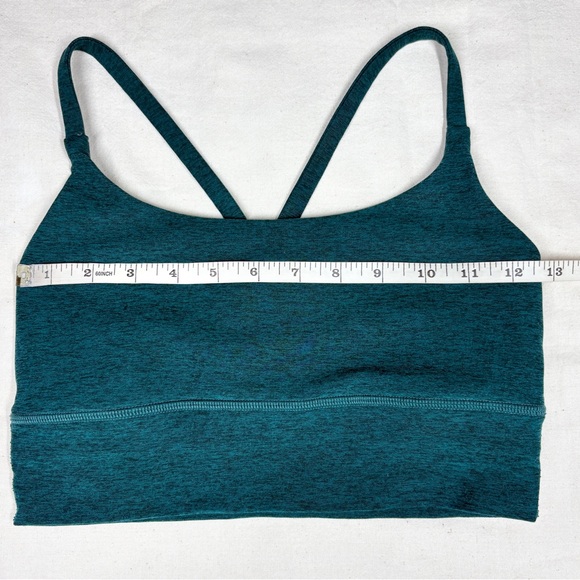 Vuori Longline Elevation Sports Bra Size Small Heathered Green Strappy Back - Picture 11 of 12
